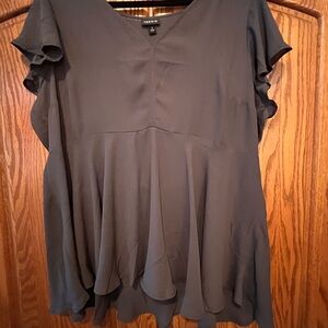 Torrid Grey Flowy Blouse